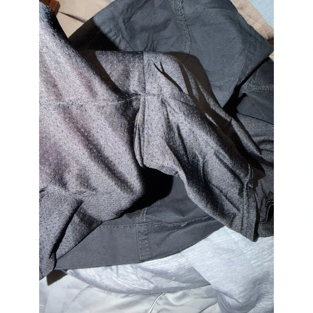 Lee Black Utility  Women 6 M Cotton Blend Mini Skirt Built-in Shorts 4 Pocket